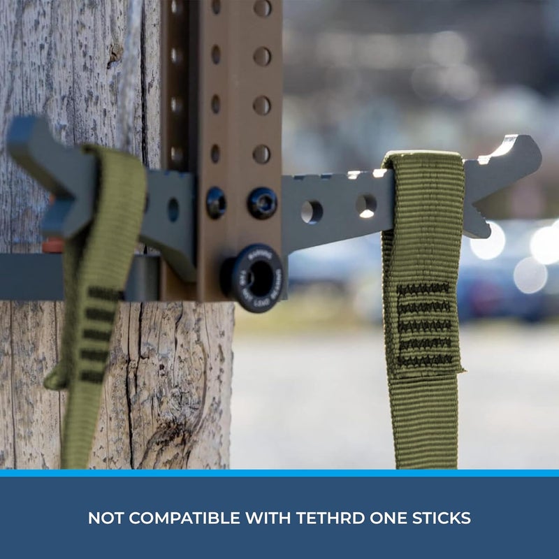 RNA Ape Canyon Outfitters Step Aider – Tree Saddle Climbing Aider. OD Green 4000-lb Tubular Webbing, CNC Sewn Ends, Lightweight Hunting Gear - 1, 2, or 3 Step Options - Image 5